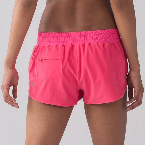 SOLD Lululemon Hotty Hot Tie Lipgloss Pink Shorts - Picture 2 of 8